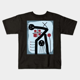 Kids Bending and Hanging Stick Figure Kids T-Shirt